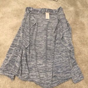 gray/blue thin cardigan